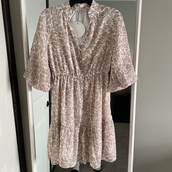 Button up belted dress - Picture 1 of 2